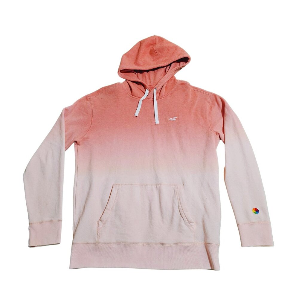 Hollister Ombre Pink Hoodie Men's size Large
